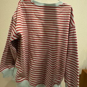 NWT C&C California striped oversized crewneck